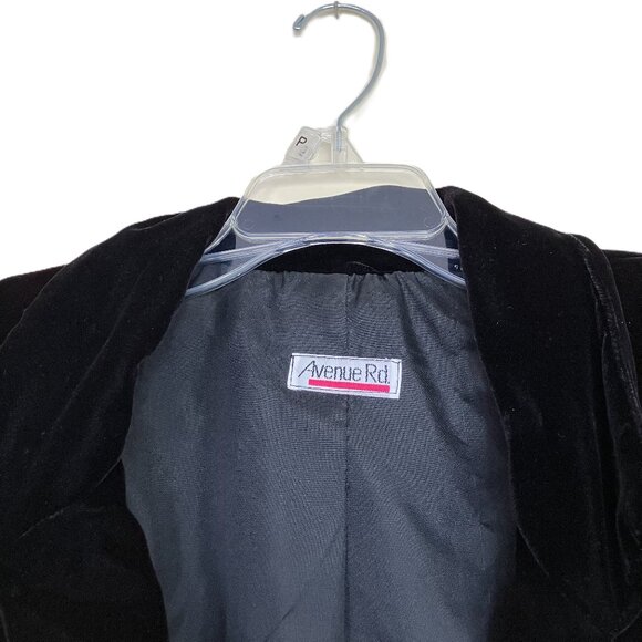 Avenue Road Velvet Blazer Single Button Jacket Dark Eggplant Vintage 90s Medium - Picture 5 of 6